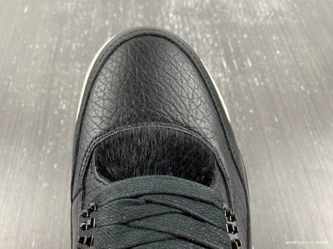 4 Retro Jordan 819139-010 Pony Hair Black 0807